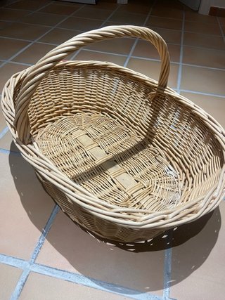 Cesta de mimbre grande ovalada