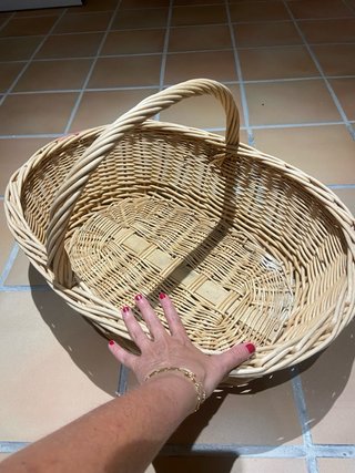 Cesta de mimbre grande ovalada