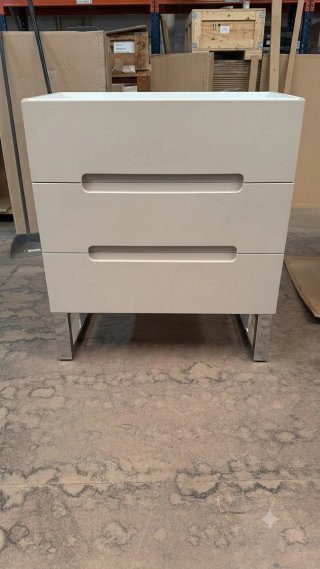 Mueble de baño 3 cajones 80cm moka /plata