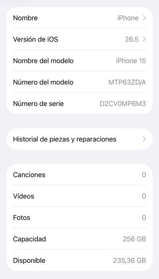 iPhone 15 256GB Nero 84% Batteria