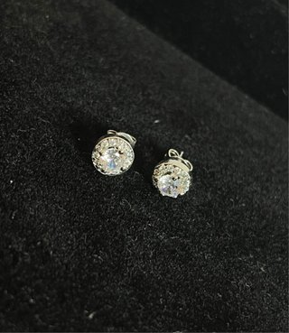 Pendientes Halo Redondos 5mm Plata 925 | Circonita