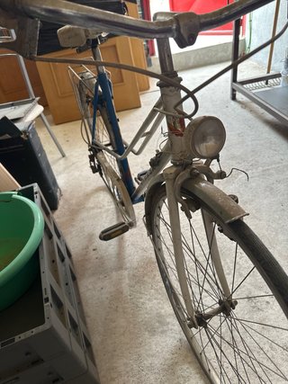 Bicicleta Rabasa Clásica Azul y Blanca