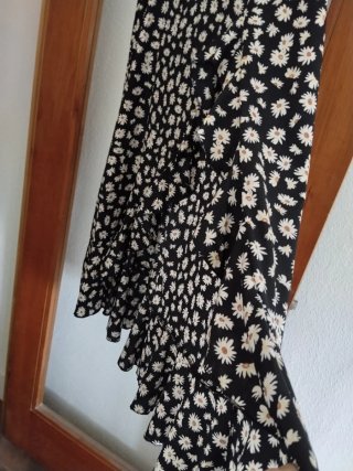 Falda larga estampada floral