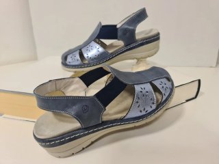 Sandalias confort de piel, SUAVE BY LEYLAND, 38