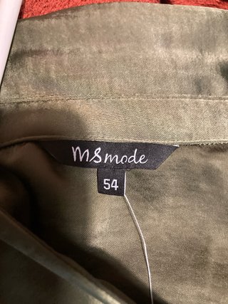 Blusa verde mujer MS Mode satinada Talla grande 54