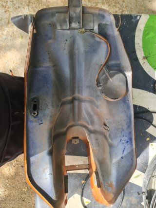 Depósito Gasolina Kawasaki GPZ Naranja/Dorado
