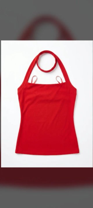 Top Bershka Rojo Halter
