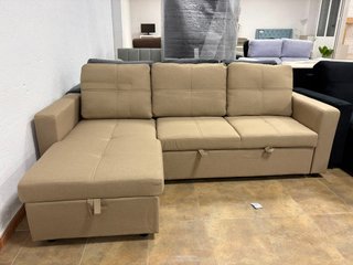 sofá cama chaiselongue reversible + arcon beige