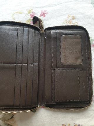 Cartera Uterque Marrón Piel Cremallera