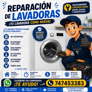 TECNICO LAVADORA | REPARACIÓN Y MANTENIMIENTO