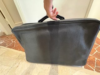 Borsa Vera Pelle Vintage Anni '50 Uomo