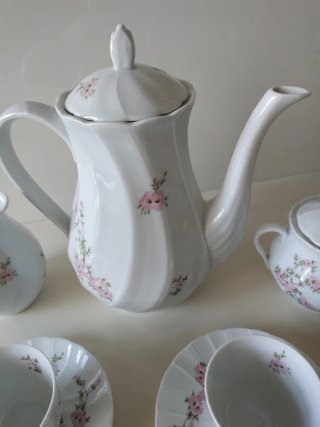Juego de Porcelana Limoges Flores Rosas