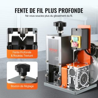 Máquina Automática de Desforre de Cables, Desforrador de Cables Eléctrico Motorizado de 1.5mm-30mm, 180W, 18.3 m/min Pelador de Cables con Referencia de Profundidad de Desforre Visible, para Recic...