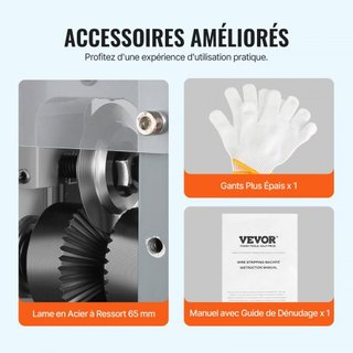 Máquina Automática de Desforre de Cables, Desforrador de Cables Eléctrico Motorizado de 1.5mm-30mm, 180W, 18.3 m/min Pelador de Cables con Referencia de Profundidad de Desforre Visible, para Recic...