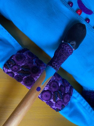 Tambor Chamánico con Baqueta Morado