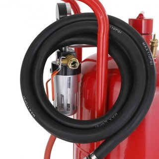 Sandblaster de 10Gal/40L Equipado con Válvula de Cierre de Boquilla Manómetro Boquilla de Cerámica Manguera de 2.5m Embudo de Llenado Trampa de Agua Ruedas de Goma de 6" Potente Equipos de Sandbla...