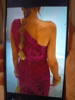 Vestido de fiesta morado + regalo bolso