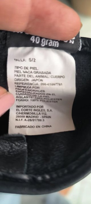Guantes hombre. Piel de vaca