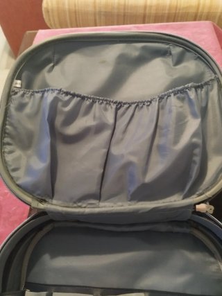 Neceser Vintage 80s Azul y Plata