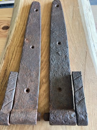 Conjunto Bisagras Antiguas Portón Hierro Forjado