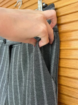Pantalón mujer  Bocceto rayas gris Talla M