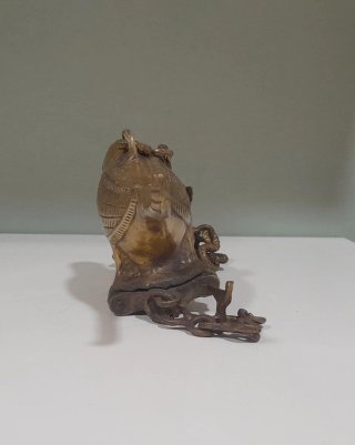 Lámpara hindú de bronce pájaro