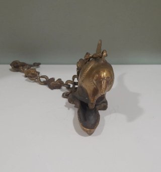 Lámpara hindú de bronce pájaro
