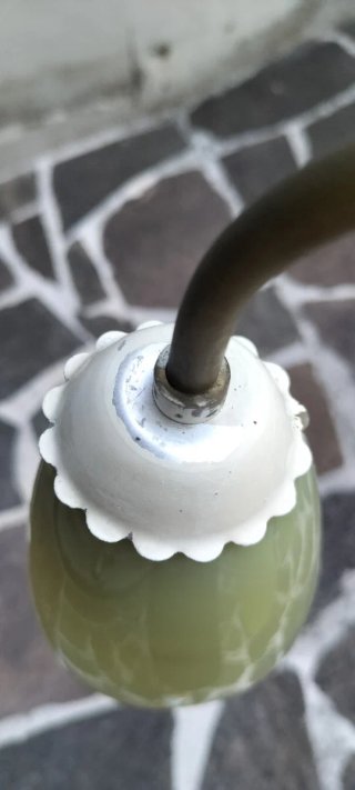 Lampadario vintage anni '60 vetro e metallo