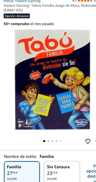 Juego de mesa Tabú Familia