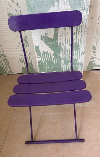 Pack 2 Sillas Metálicas Moradas