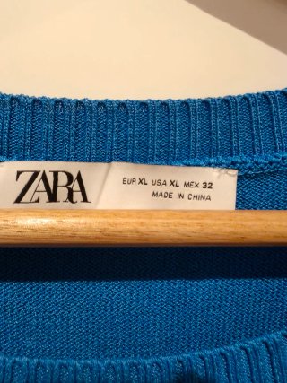 Chaleco Zara Azul Talla XL