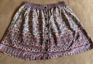 Falda M Pull&Bear Estampada Botones