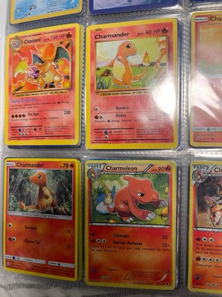 Cromos Pokémon Charizard, Charmander, Charmeleon