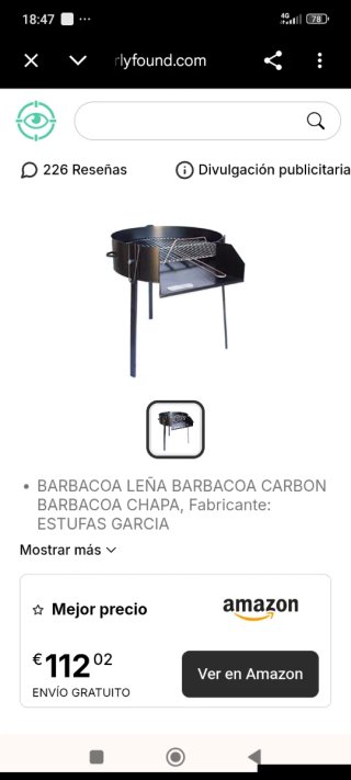 Barbacoa/paellero IMEX EL ZORRO nueva