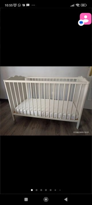 Cuna Ikea bebé + colchón y funda