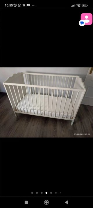 Cuna Ikea bebé + colchón y funda