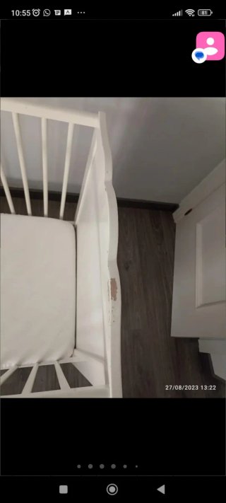 Cuna Ikea bebé + colchón y funda