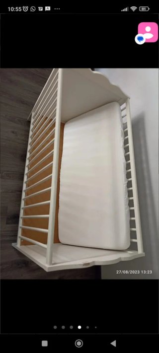 Cuna Ikea bebé + colchón y funda