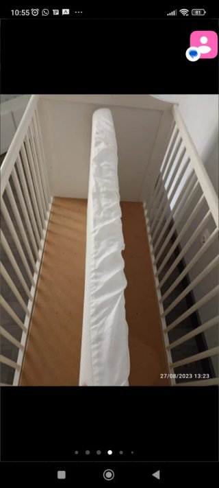 Cuna Ikea bebé + colchón y funda