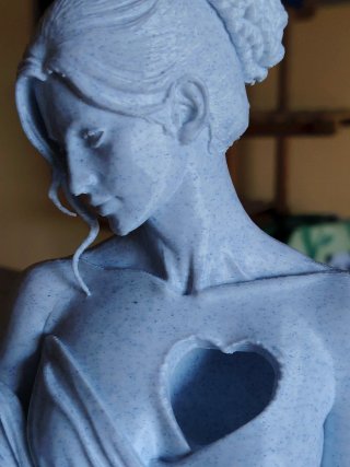 Busto donna cuore, stampa 3d