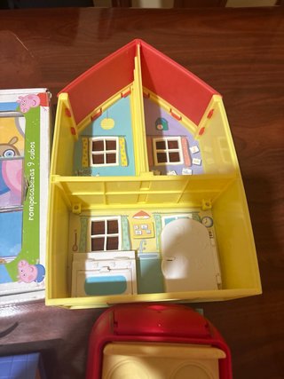 Set Juguetes pepa pig casa , cole , coche y puzle