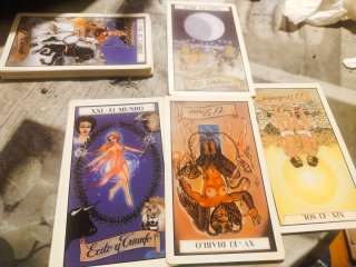 Carte del Tarocchi: Il Mondo, Il Diavolo, La Luna