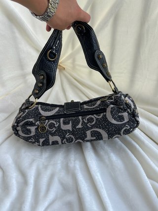 Bolso de hombro vintage  Beige y Negro