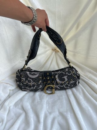 Bolso de hombro vintage  Beige y Negro
