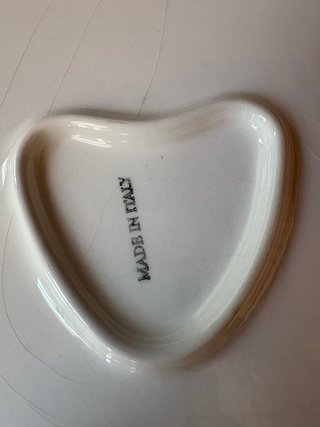 Set 2 Piatti Cuore Ceramica Vintage