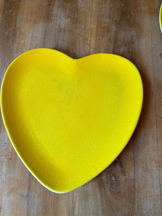 Set 2 Piatti Cuore Ceramica Vintage