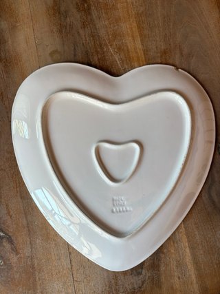 Set 2 Piatti Cuore Ceramica Vintage