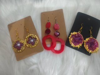 Anillos de Resina,pendientes, agarré del teléfono