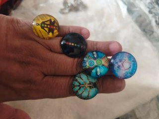 Anillos de Resina,pendientes, agarré del teléfono