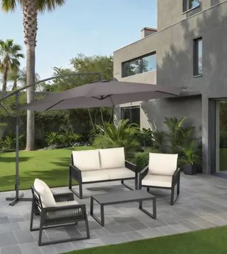 Sombrilla gris 3,50m diámetro
